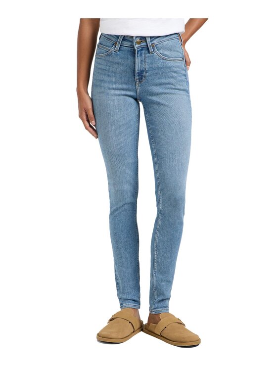 Lee Lee Jeansy 112363821 Niebieski Skinny Fit
