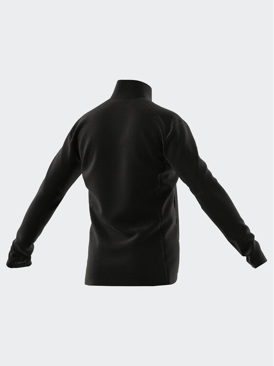 adidas adidas Флісовий реглан IB1818 Чорний Slim Fit