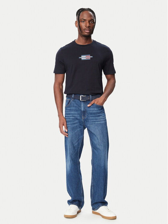 Tommy Hilfiger Tommy Hilfiger T-särk Flag Box MW0MW38636 Tumesinine Regular Fit