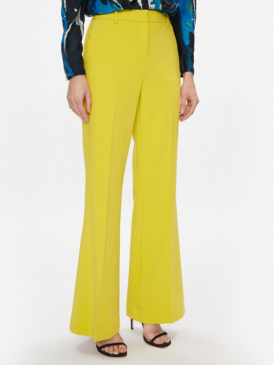 DKNY DKNY Kalhoty z materiálu UK3PX024 Žlutá Regular Fit
