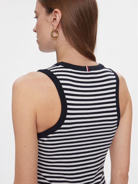 Tommy Hilfiger Tommy Hilfiger Letní šaty WW0WW41996 Tmavomodrá Slim Fit
