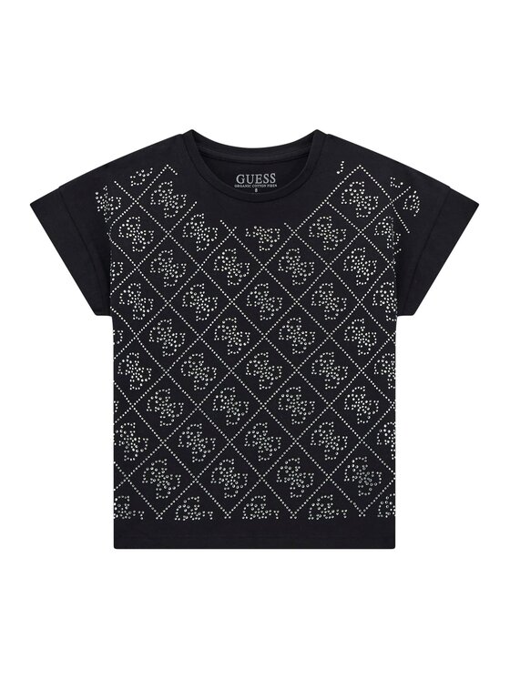 Guess Tričko J5YI37 K6YW4 Čierna Regular Fit
