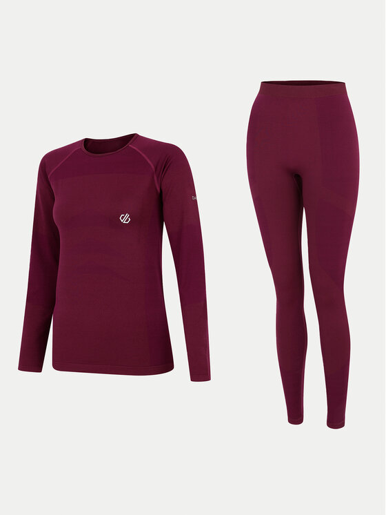 Dare2B Dare2B Komplet bielizny termoaktywnej In The Zone III Bl Se DWU415 Bordowy Slim Fit