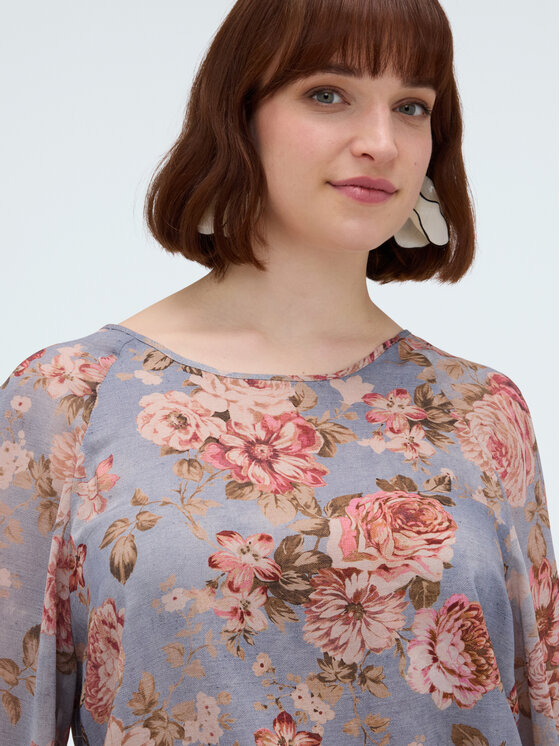 Fiorella Rubino Fiorella Rubino Blusa 2133T002520N0R4 Turchese Boxy Fit