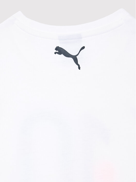 Puma Puma T-särk NEYMAR JR Flare Graphic 605615 Valge Regular Fit