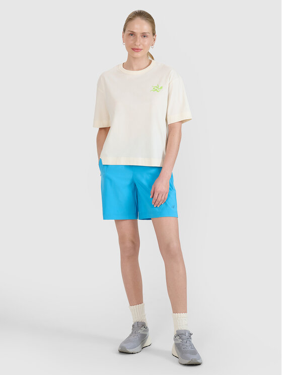 4F 4F T-Shirt CHILLY WAVES Biały Regular Fit