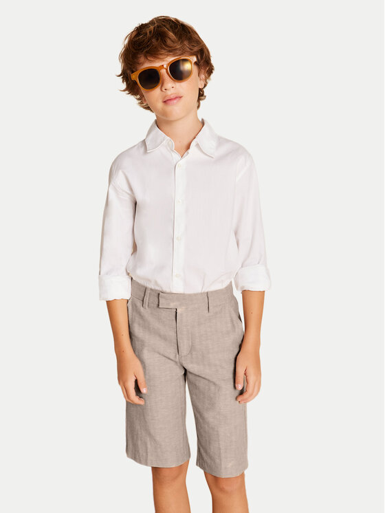 Mayoral Mayoral Pantalon scurți din material 6202 Bej Regular Fit