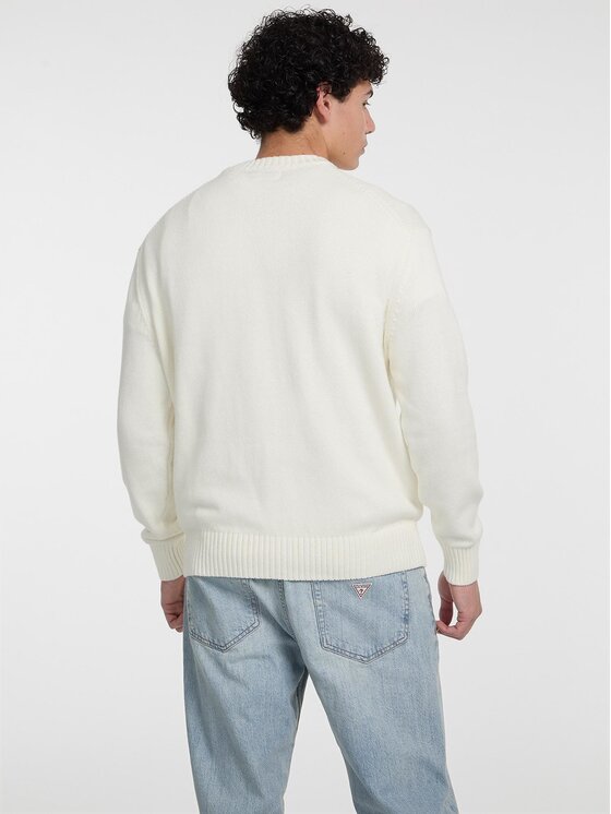 Guess Jeans Guess Jeans Sweter 172999 Biały Classic Fit