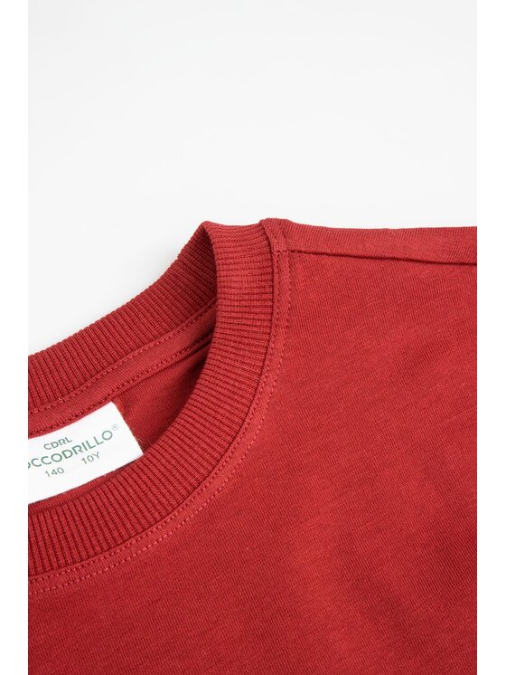 Coccodrillo Coccodrillo T-Shirt ZC6143202ABJ-017 Bordowy Regular Fit