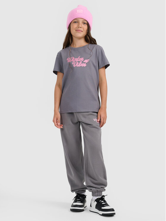 4F 4F T-Shirt APRES SKI Szary ciemny Regular Fit