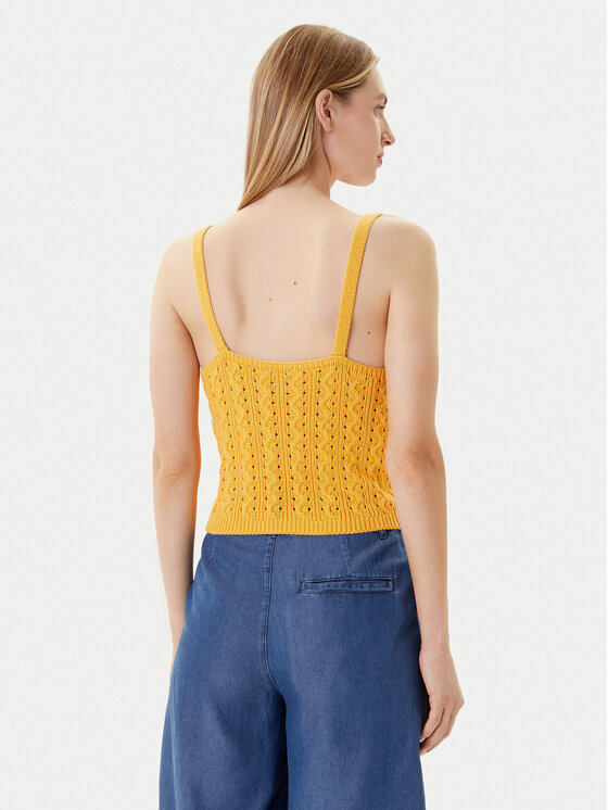 United Colors Of Benetton United Colors Of Benetton Top 101TDH01B Giallo Slim Fit