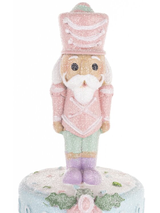 MIAhome MIAhome Figurka świąteczna Tort 41,5x17x17 cm Różowy