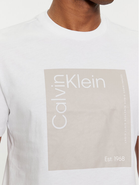 Calvin Klein Calvin Klein T-Shirt Square Logo K10K112503 Λευκό Regular Fit