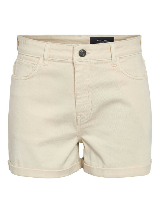 Noisy May Pantaloncini di jeans Moni 27029546 Beige Slim Fit, taglia : M