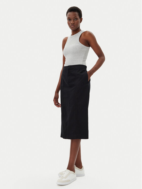 Calvin Klein Jeans Calvin Klein Jeans Spódnica midi J20J225327 Czarny Regular Fit