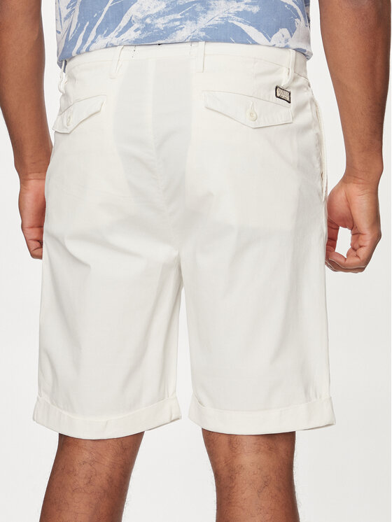 Guess Guess Szorty materiałowe Noah M4GD14 WG3QA Écru Slim Fit