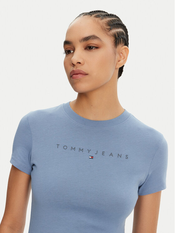 Tommy Jeans Tommy Jeans Tričko Tonal Linear DW0DW20315 Modrá Slim Fit