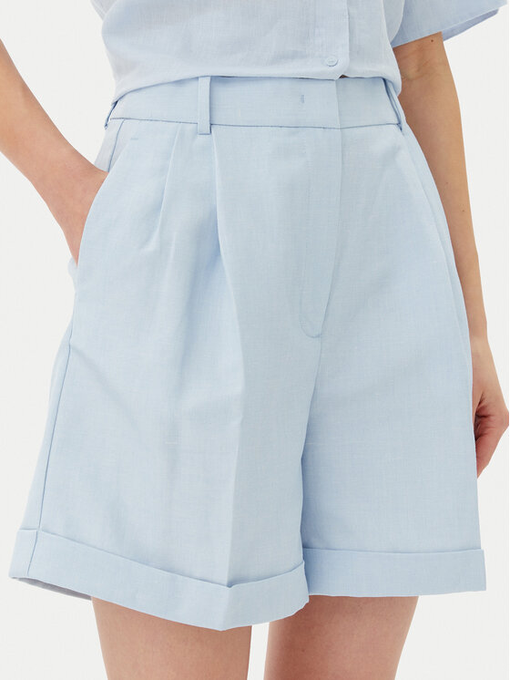 Tommy Hilfiger Tommy Hilfiger Pantalon scurți din material WW0WW44767 Albastru celest Regular Fit