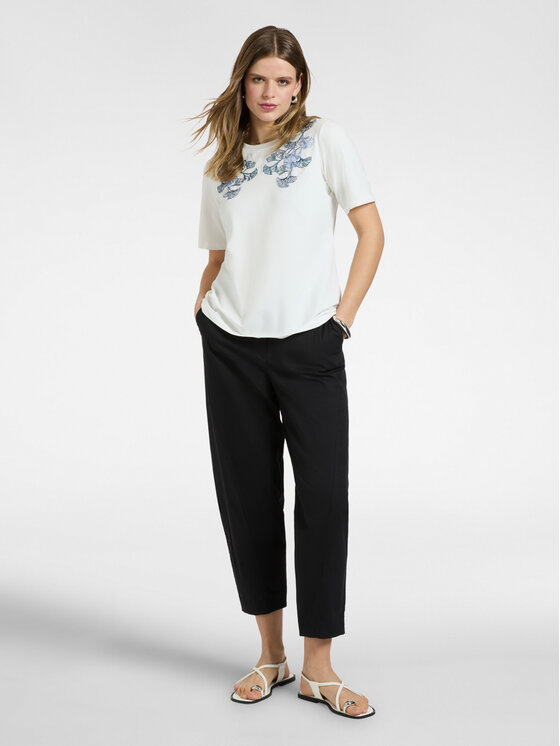 Elena Mirò Elena Mirò T-Shirt G341Z100563N011 Biały Regular Fit