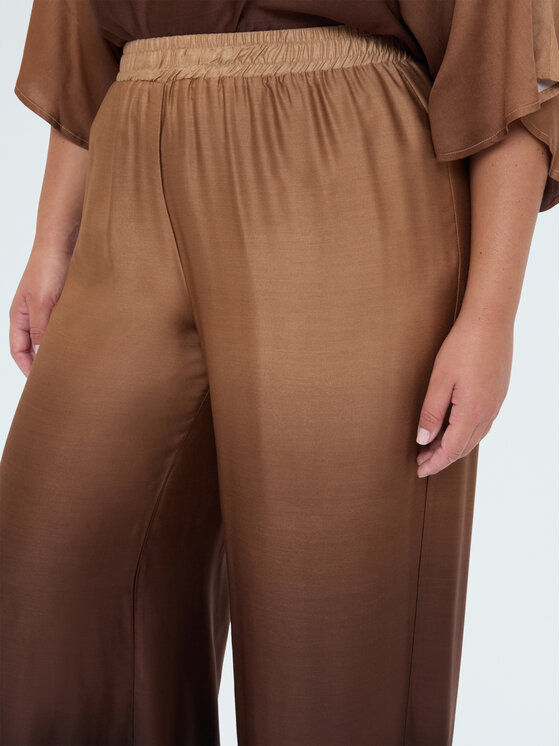 Fiorella Rubino Fiorella Rubino Spodnie materiałowe P084L002513N0V2 Brązowy Over Fit