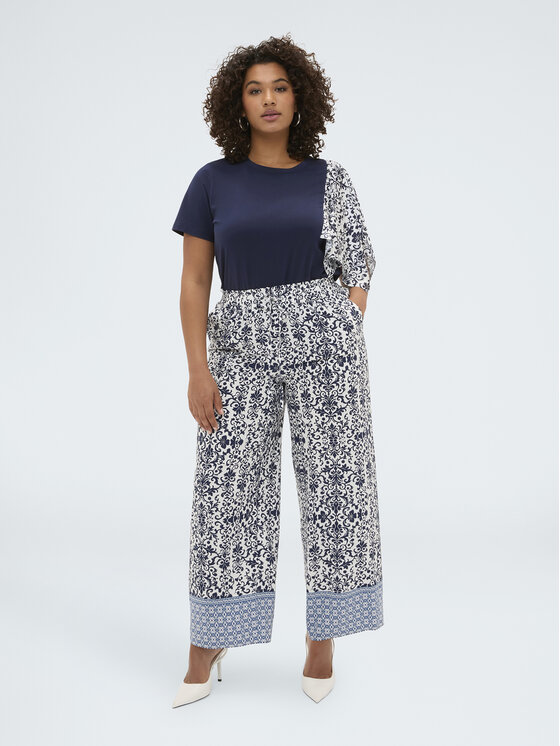 Fiorella Rubino Fiorella Rubino Spodnie materiałowe P042T105304N0Z4 Niebieski Regular Fit