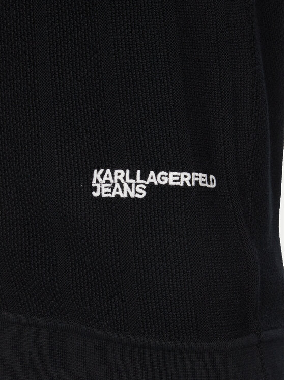 Karl Lagerfeld Jeans Karl Lagerfeld Jeans Поло B2M18028 Чорний Relaxed Fit