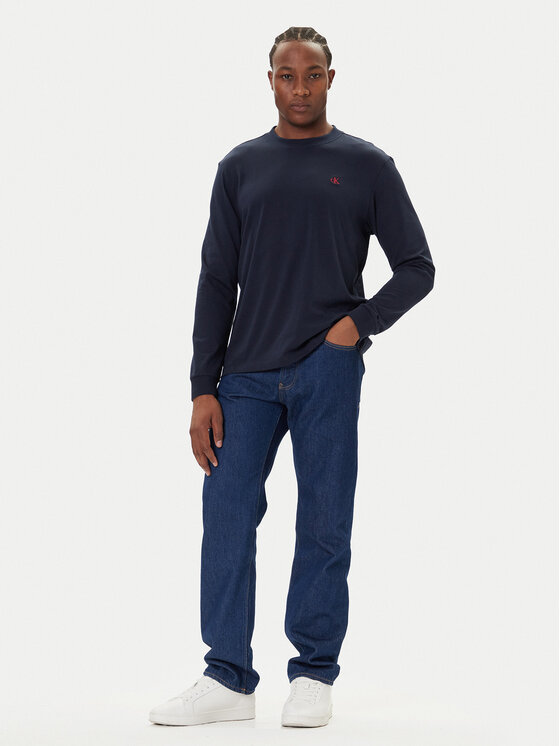 Calvin Klein Jeans Calvin Klein Jeans Тениска с дълъг ръкав Easy LV04RD247G Тъмносин Regular Fit
