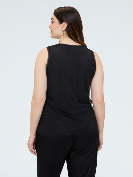 Fiorella Rubino Fiorella Rubino Top D018L000155N033 Czarny Regular Fit