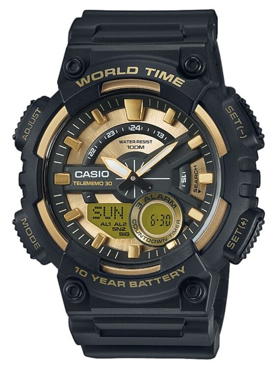 Casio Casio Zegarek AEQ-110BW-9AVEF Czarny