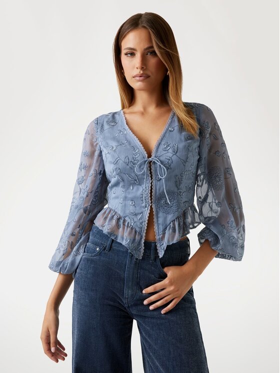 Guess Guess Top 177727 Niebieski Classic Fit