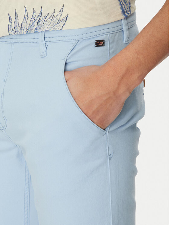 Blend Blend Kalhoty z materiálu Natan 20703472 Světle modrá Regular Fit