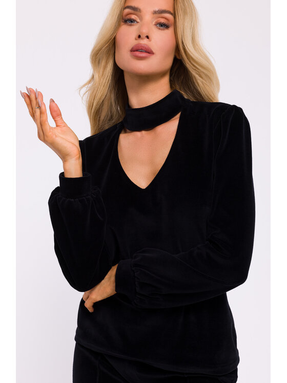 Made of Emotion Made of Emotion Blusa M831 Nero Girl Fit
