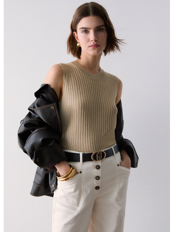 Liu Jo Liu Jo Maglione WF6468MS46JA4357 Beige Regular Fit
