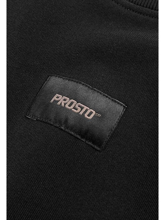 PROSTO. PROSTO. Bluza Jacquard Label Czarny Oversize