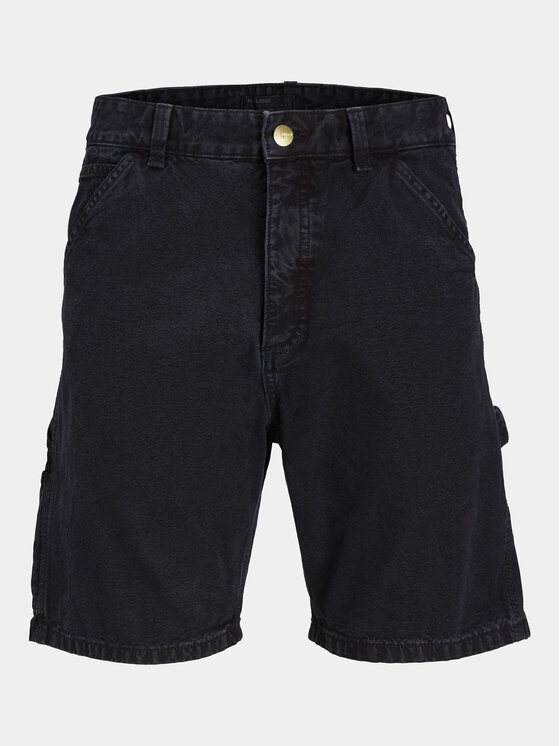 Jack&Jones Jack&Jones Kratke traperice Jjitony 12252814 Crna Loose Fit