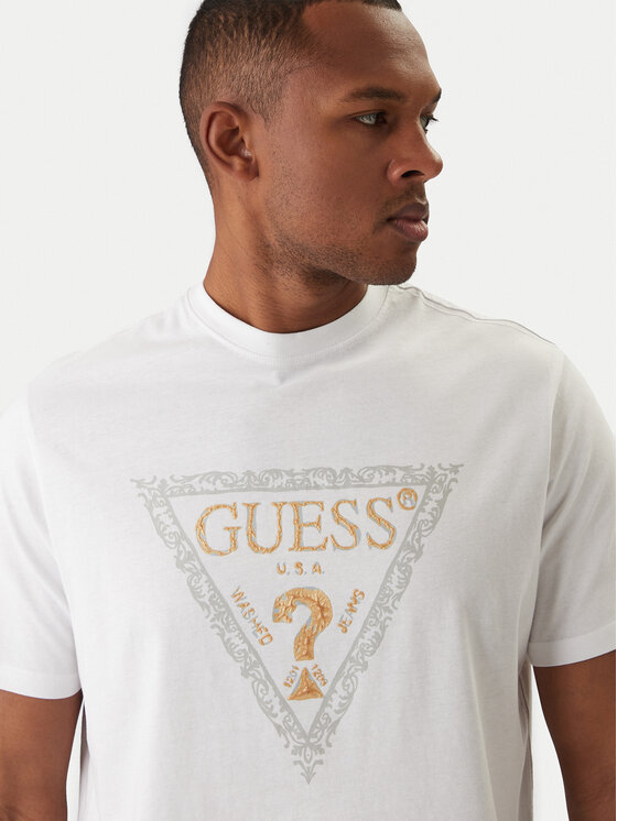Guess Guess T-Shirt M6RI15 I3Z14 Biały Regular Fit