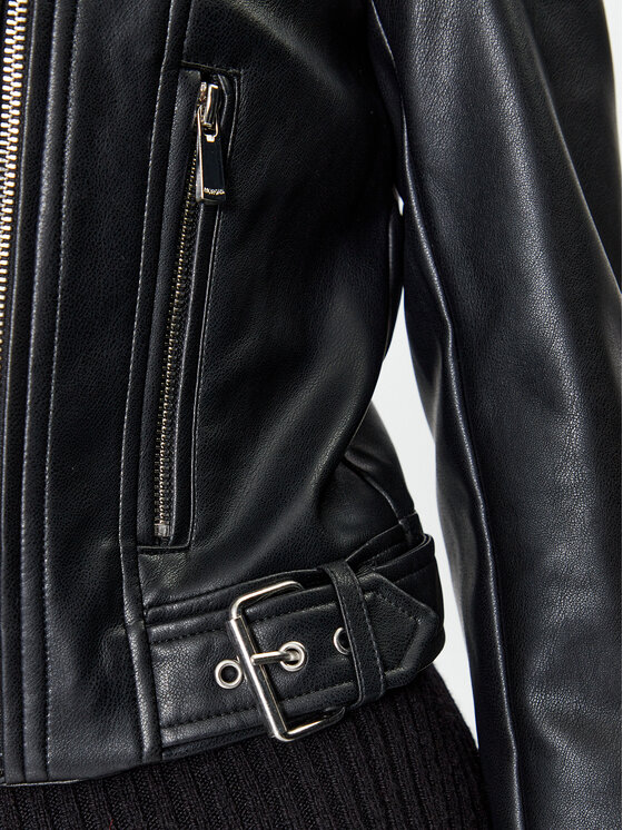 Morgan Morgan Jacke aus Kunstleder 232-GURGY2 Schwarz Regular Fit