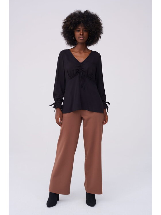 blue shadow blue shadow Bluzka Kylie BS Czarny Standard Fit
