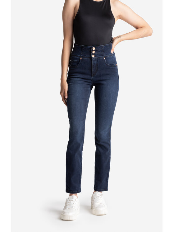 RJ Rocks Jeans RJ Rocks Jeans Jeansy Vicki Granatowy Slim Leg