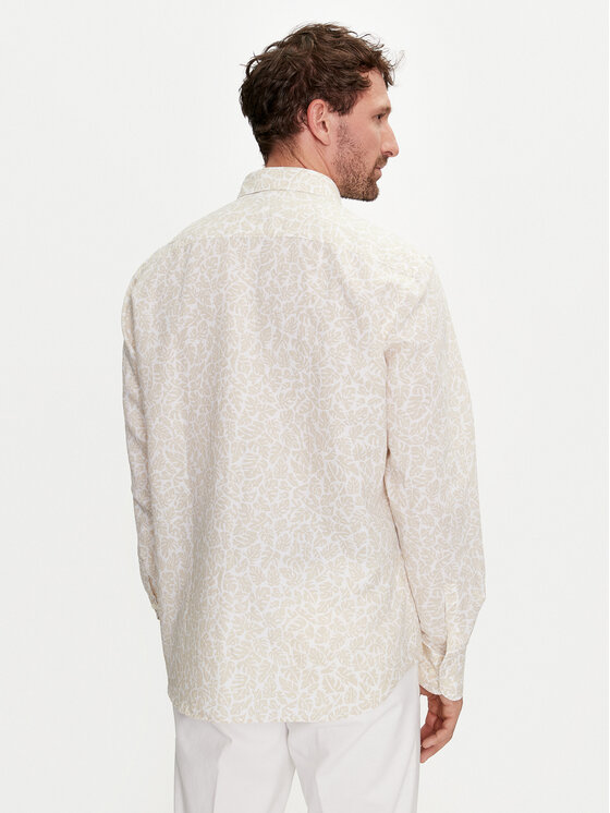 BOSS Boss Srajca C-Hal-Kent-C1-223 50513648 Écru Casual Fit