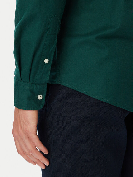 Tommy Hilfiger Tommy Hilfiger Hemd Flannel Solid MW0MW40469 Dunkelgrün Regular Fit