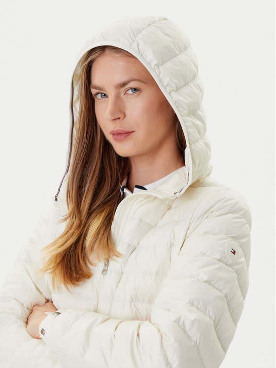 Tommy Hilfiger Tommy Hilfiger Kurtka puchowa WW0WW46788 Écru Regular Fit