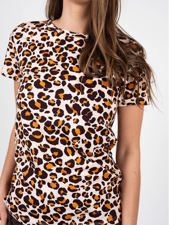 Patrizia Pepe Patrizia Pepe T-Shirt DM1224 A8W3 Brązowy Regular Fit