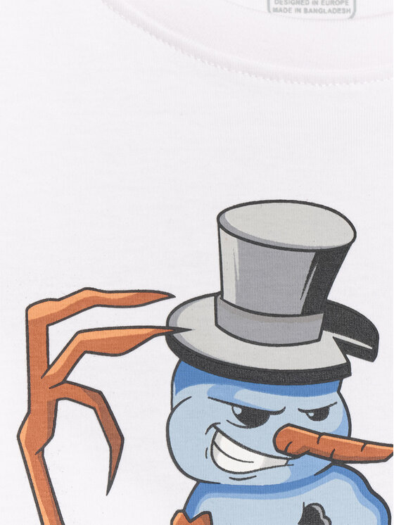 4F 4F T-Shirt CHRISTMAS DROP Biały Regular Fit