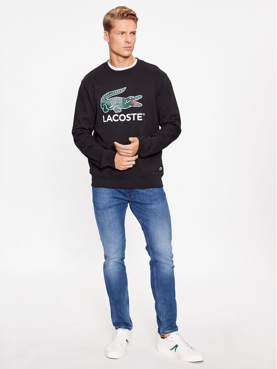 Lacoste Lacoste Bluză SH1281 Negru Classic Fit