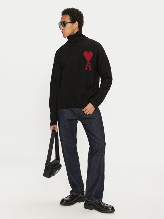 AMI PARIS AMI PARIS Garbó BFUKS406.018 Fekete Regular Fit