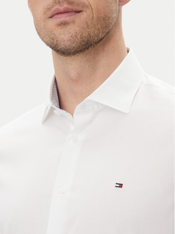 Tommy Hilfiger Tommy Hilfiger Koszula MW0MW39279 Biały Slim Fit
