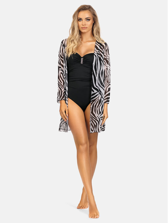Miss Lou Miss Lou Tunica Joyce Animal Print O-ML046 Nero