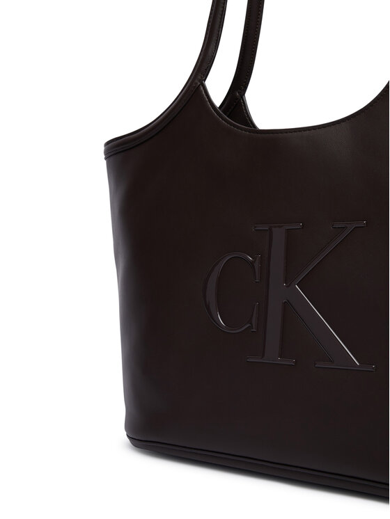 Calvin Klein Calvin Klein Handtasche Bold Ck Shopper LV04F3562G Dunkelbraun
