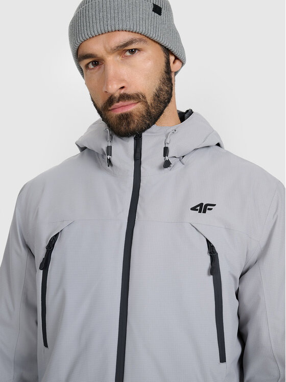 4F 4F Kurtka przejściowa URBAN COMMUTER Szary Regular Fit
